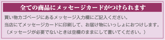メッセージカードが贈れます